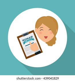 Human resources design. Person icon. Isolated illustration