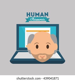 Human resources design. Person icon. Isolated illustration