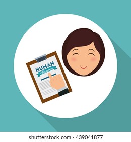 Human resources design. Person icon. Isolated illustration