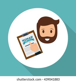 Human resources design. Person icon. Isolated illustration