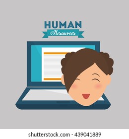 Human resources design. Person icon. Isolated illustration