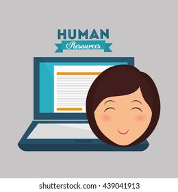 Human resources design. Person icon. Isolated illustration