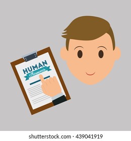Human resources design. Person icon. Isolated illustration