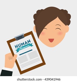 Human resources design. Person icon. Isolated illustration