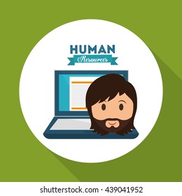 Human resources design. Person icon. Isolated illustration