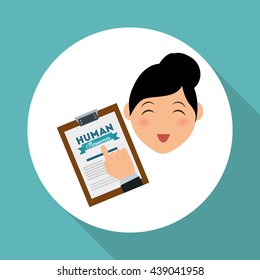 Human resources design. Person icon. Isolated illustration