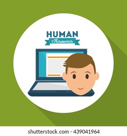 Human resources design. Person icon. Isolated illustration