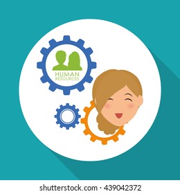 Human resources design. Person icon. Isolated illustration