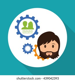 Human resources design. Person icon. Isolated illustration