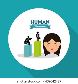 Human resources design. Person icon. Isolated illustration