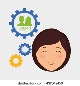 Human resources design. Person icon. Isolated illustration