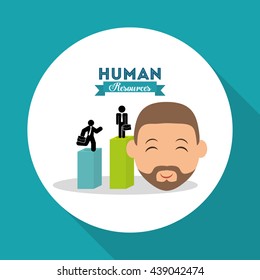 Human resources design. Person icon. Isolated illustration