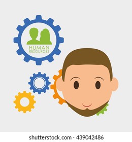 Human resources design. Person icon. Isolated illustration