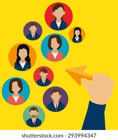 Human resources design, vector illustration eps 10.