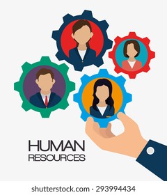 Human resources design, vector illustration eps 10.