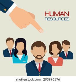 Human resources design, vector illustration eps 10.