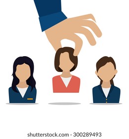 Human resources design, vector illustration eps 10.