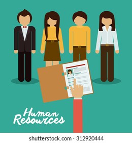Human resources design, vector illustration eps 10