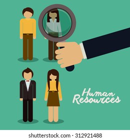 Human resources design, vector illustration eps 10