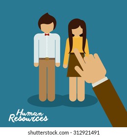 Human resources design, vector illustration eps 10