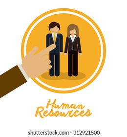 Human resources design, vector illustration eps 10