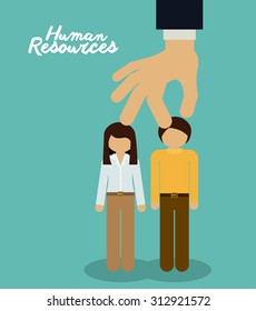 Human resources design, vector illustration eps 10