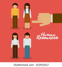 Human resources design, vector illustration eps 10