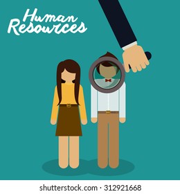 Human resources design, vector illustration eps 10