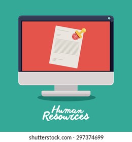 Human resources digital design, vector illustration eps 10