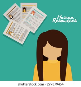 Human resources digital design, vector illustration eps 10
