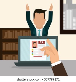 Human resources digital design, vector illustration 10 eps graphic