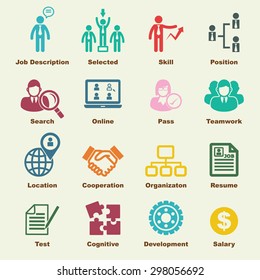 human resources elements, vector infographic icons