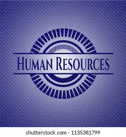 Human Resources emblem with jean background