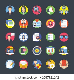 
Human Resources Flat Icons 

