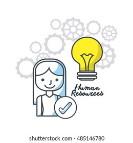 human resources flat line icons vector illustration design