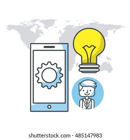 human resources flat line icons vector illustration design