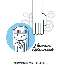 human resources flat line icons vector illustration design