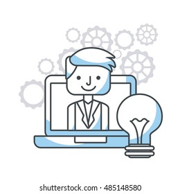 human resources flat line icons vector illustration design