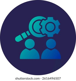 Human Resources Glyph Circle Gradient Icon