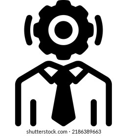 Human Resources Glyph icon vector design and illustration template