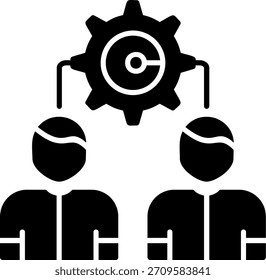 Human Resources Glyph Style Icon Design
