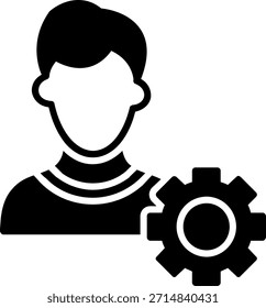 Recursos humanos Diseño de iconos de estilo de glifo