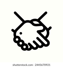 Recursos humanos, ícono de apretón de manos, ícono aislado en fondo claro, perfecto para Sitio web, blog, logotipo, Diseño gráfico, redes sociales, UI, App móvil
