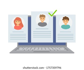 Human resources, hr recruitment. Vector illustration