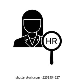 Diseño de iconos de recursos humanos. vector HR. aislado de fondo blanco. ilustración vectorial