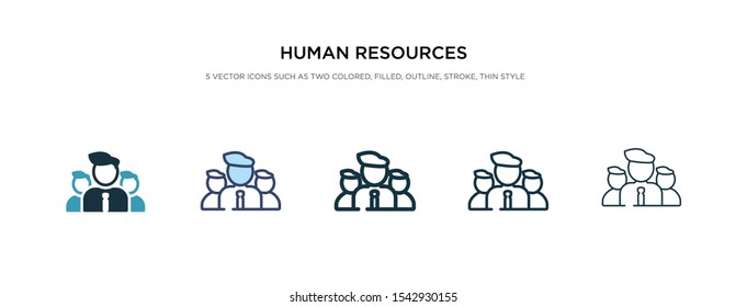 human resources icon in different style vector illustration. two color and black human resources vector icons designed in filled, outline, line and stroke style can be used for web, mobile, ui