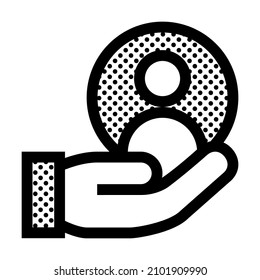 Humanressourcen. Symbol gefüllt mit Punkten.