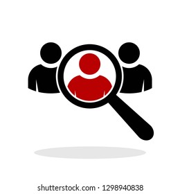 Human resources icon in flat style. Human resources symbol for your web site design, logo, app, UI Vector EPS 10.