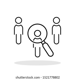 Human resources icon in flat style. Human resources symbol for your web site design, logo, app, UI Vector EPS 10.