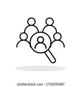 Human resources icon in flat style. Human resources symbol for your web site design, logo, app, UI Vector EPS 10.	